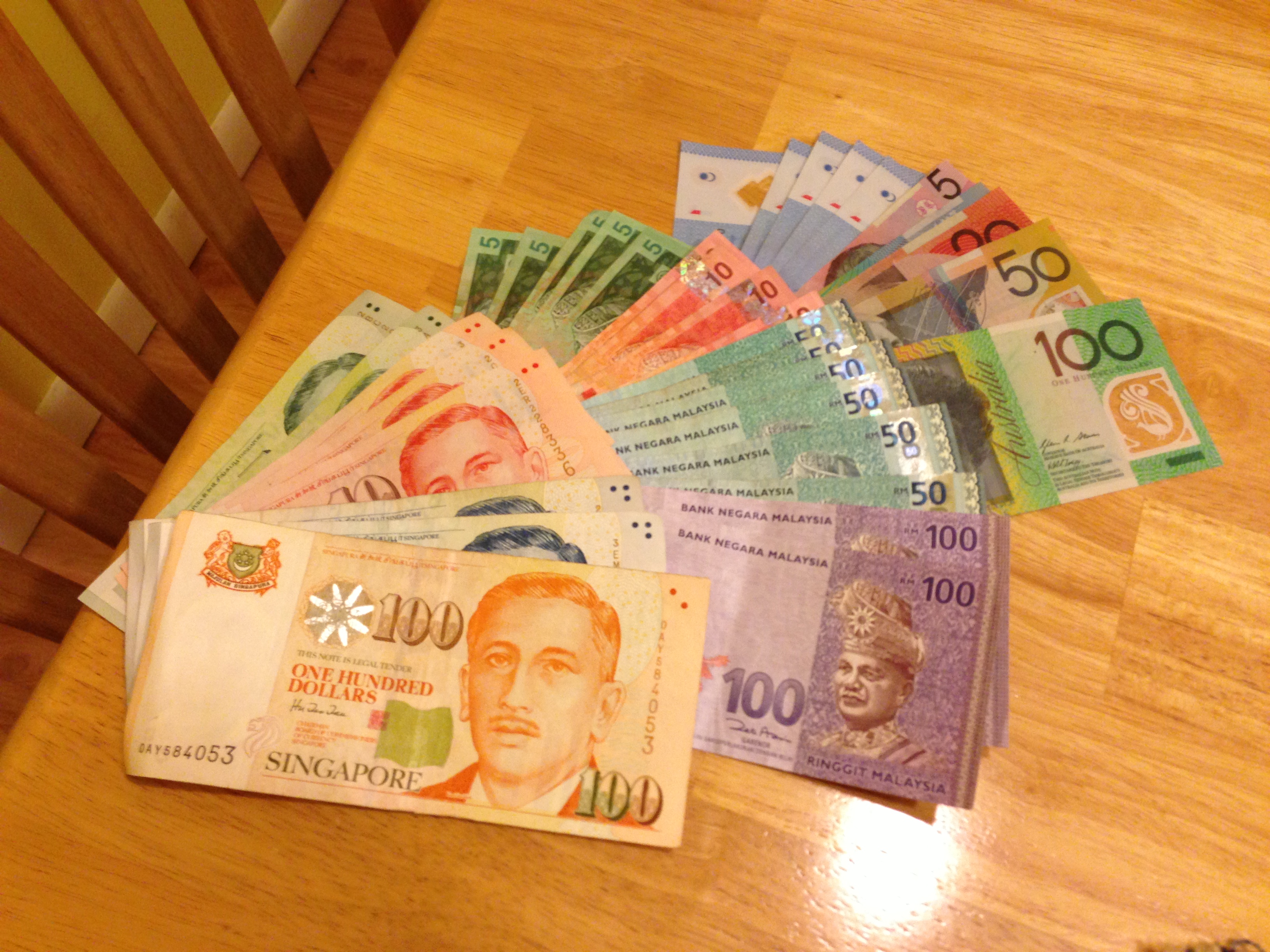 Singapore to 1 dollar ringgit